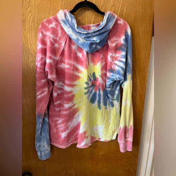 Ocean Drive tie dye Santa Cruz split neck hoodie L - Picture 6 of 6